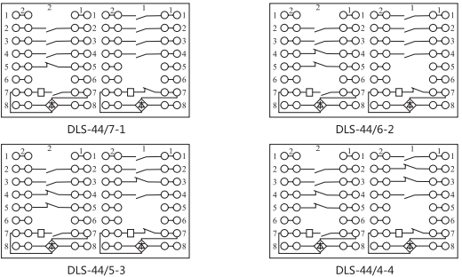 DLS-44/7-1雙位置繼電器內部連接線圖片3