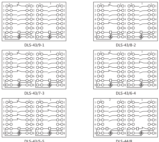 DLS-44/7-1雙位置繼電器內部連接線圖片2