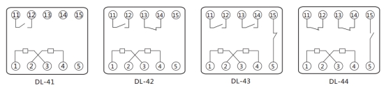 DL-41繼電器內部端子外引接線圖