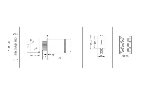 JC-2開孔尺寸圖 JC-2開孔尺寸圖